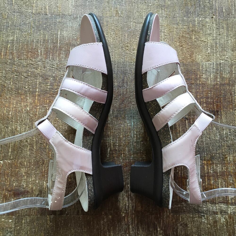 SAS Allegro Heel Strappy Sandal Womens 9 M Pale Pink Leather Minimalist Staple - Picture 7 of 11